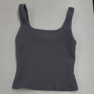 Babaton Gray Ribbed Tank Top Size XS
